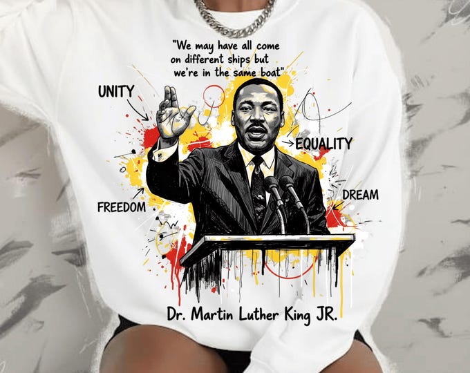 Featured listing image: Martin Luther King Jr. Quote Art | Black History PNG (Digital Download)