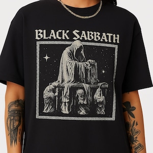 Black Sabbath Grim Reaper Gothic T-Shirt Heavy Metal Rock Vintage Graphic Tee