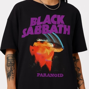 Black Sabbath Paranoid Album Shirt Vintage Rock Band Tee Heavy Metal Concert Merch Fan T-Shirt