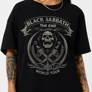 Black Sabbath The End World Tour Shirt Heavy Metal Band Tee Vintage Rock Graphic T-Shirt