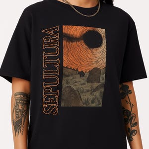 Sepultura Shirt Solar Eclipse Metal Band Tee Dark Fan Art T-Shirt Doom Aesthetic Heavy Thrash Groove Metal Merch Gift