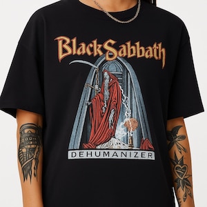 Black Sabbath Dehumanizer Shirt Heavy Metal Band Tee Vintage Rock Graphic T-Shirt