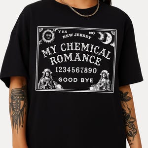 My Chemical Romance Ouija Board Shirt | MCR Fan Art Gothic Witchy Tee | Dark Occult Emo Rock T-Shirt