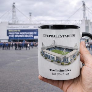 Preston North End Mug - Deepdale Stadium Coffee Cup - Football Fan Gift