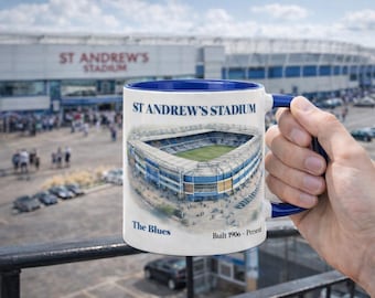 Birmingham City Mug - St Andrew's Stadium Coffee Cup - Football Fan Gift