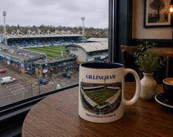 Tasse à café Gillingham FC - Priestfield Stadium 1893 - aujourd'hui