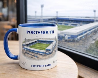 Tasse à café Portsmouth FC - Fratton Park Stadium 1899 - aujourd'hui