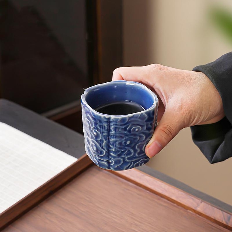 EmbossedTeaShop Ceramic Kung Fu Tea Set