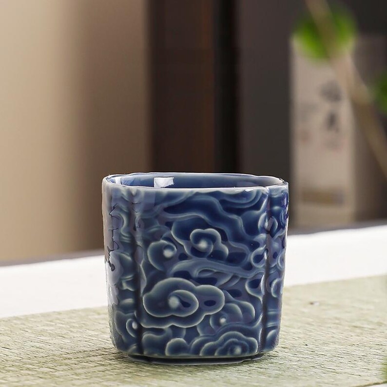 EmbossedTeaShop Ceramic Kung Fu Tea Set - Thumbnail 5