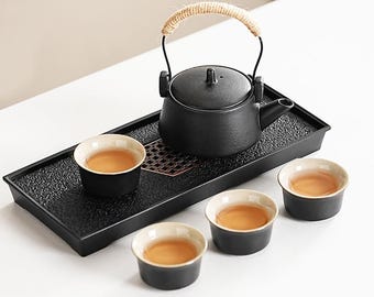 Juego de té de kung fu de cerámica hecho a mano: Ceremonia tradicional del té chino