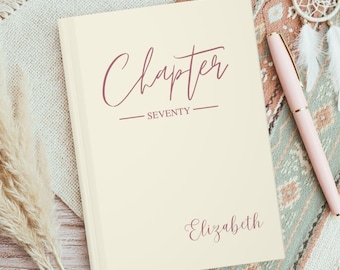 70th Birthday Gift for Women, Personalized 70th Birthday Journal, Custom Chapter Seventy Book, Milestone Birthday Keepsake