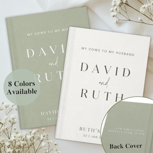 Wedding Vow Books Promises | Custom Wedding Ceremony Vow Book | Luxury Speech Notebook | Personalized Couple Gift for Bride and Groom