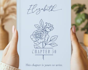 Modern 30th Birthday Gift, Personalized 30th Birthday Journal, Custom Chapter 30 Book, Floral Birthday Keepsake