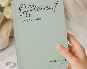 Custom Officiant Notebook: Wedding Ceremony Journal, Personalized Pastor Gift, Reverend Gift