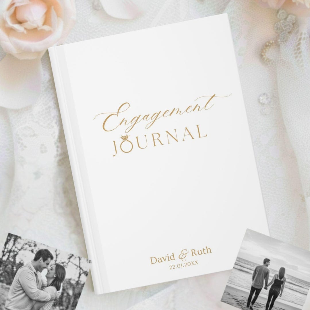 Notebook Engaged Personalized Engagement Journal Notebook: Custom Bride to Be Gift ...