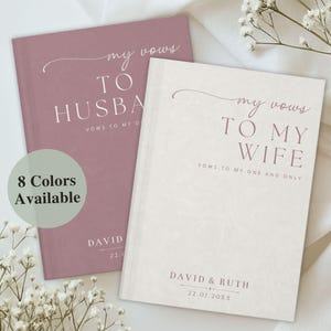 Custom Vow Books For Couples | His and Hers Vow Journal | Personalized Wedding Gift for Bride Groom | Luxury Speech Notebook Gift