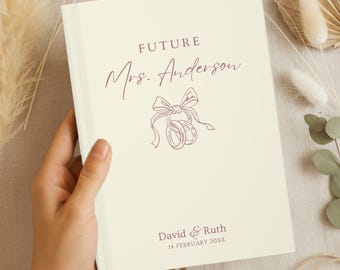 Future Mrs Journal, Floral Engagement Notebook, Personalized Bridal Gift, Newly Engaged Journal