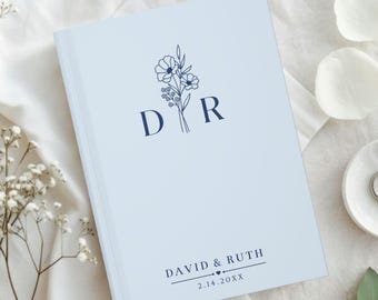 Engagement Memory Book, Personalized Engagement Journal, Engagement Gift for Couple, Wedding Keepsake Notebook