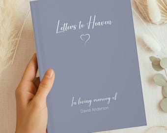 Minimalist Memorial Journal for Loved One, Personalized Sympathy Notebook