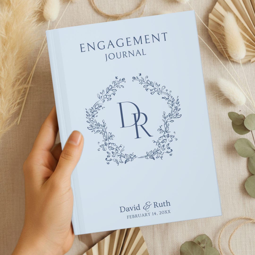 Engaged Journal Christian Engagement Journal, Faith Based Engagement Gift, Personalized ...