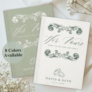 Personalized Wedding Vow Books | Gift for Bride and Groom | Custom Wedding Vow Book | Marriage Vow Renewal Book | His and Her Booklet