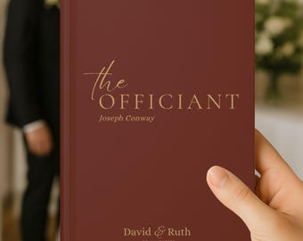 Personalized Officiant Book: Luxury Wedding Ceremony Book, Hardcover Keepsake, Gift for Officiant, 30+ Color Options