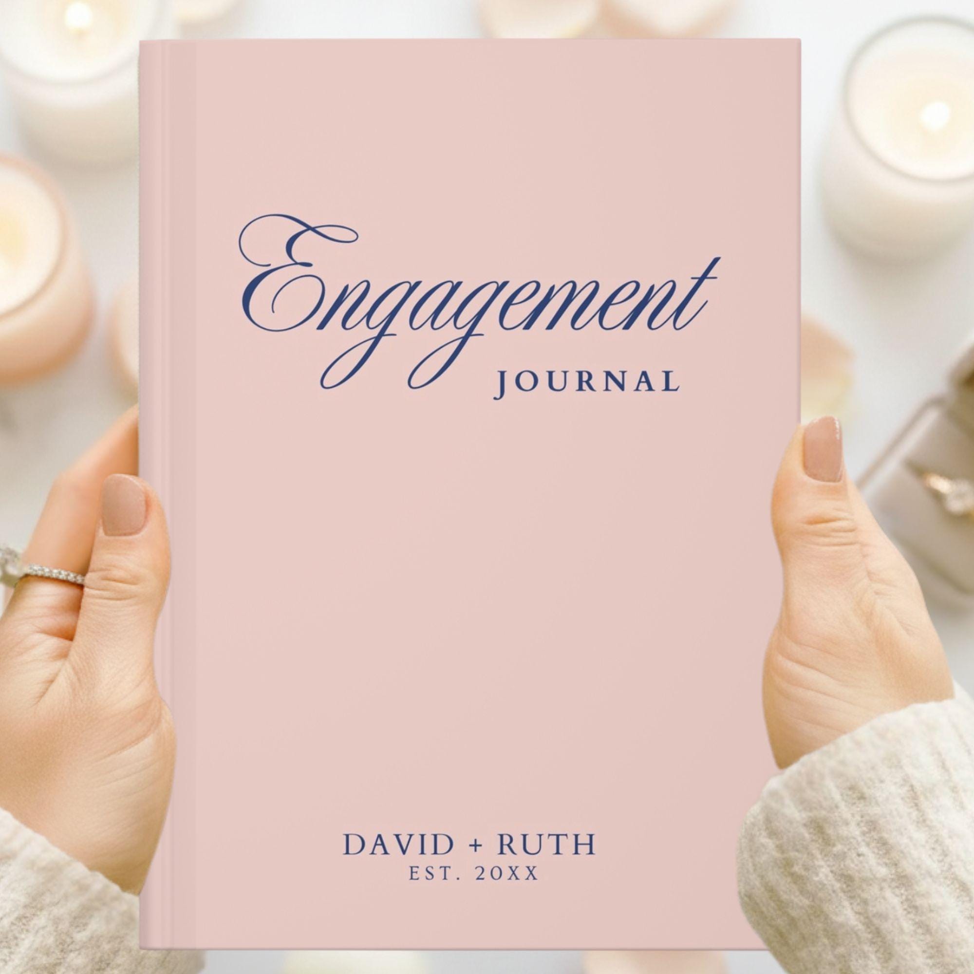 Engaged Journal Personalized Engagement Present: Custom Wedding Journal Gift ...