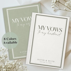 Personalized Weddings Vow Books for Bride Groom | His and Hers Journal | Wedding Couple Gift | Luxury Speech Notebook for Vow Renewal