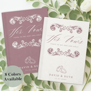 Wedding Vow Books | Custom Wedding Vow Book | Personalized Gift for Bride and Groom | Marriage Vow Renewal Book | His and Her Booklet