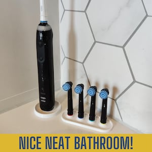 NEW** Electric Toothbrush Head Holder Stand with Drip Tray - Oral-B compatible