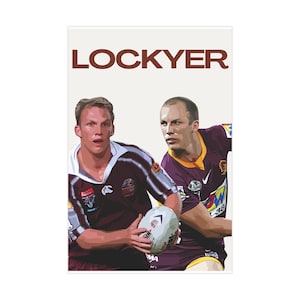 Stampe senza cornice di Darren Lockyer, leggenda della NRL, Brisbane Broncos, poster della Rugby League, decorazione da parete per giocatori del Queensland, sport