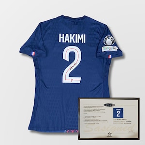 Camisa do PSG 2025/26 AUTOGRAFADA por Achraf Hakimi + Certificado de Autenticidade | Presente de Futebol