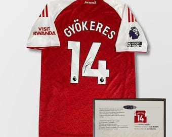 Viktor Gyökeres Arsenal 2025/26 Signed Shirt + Certificate (see