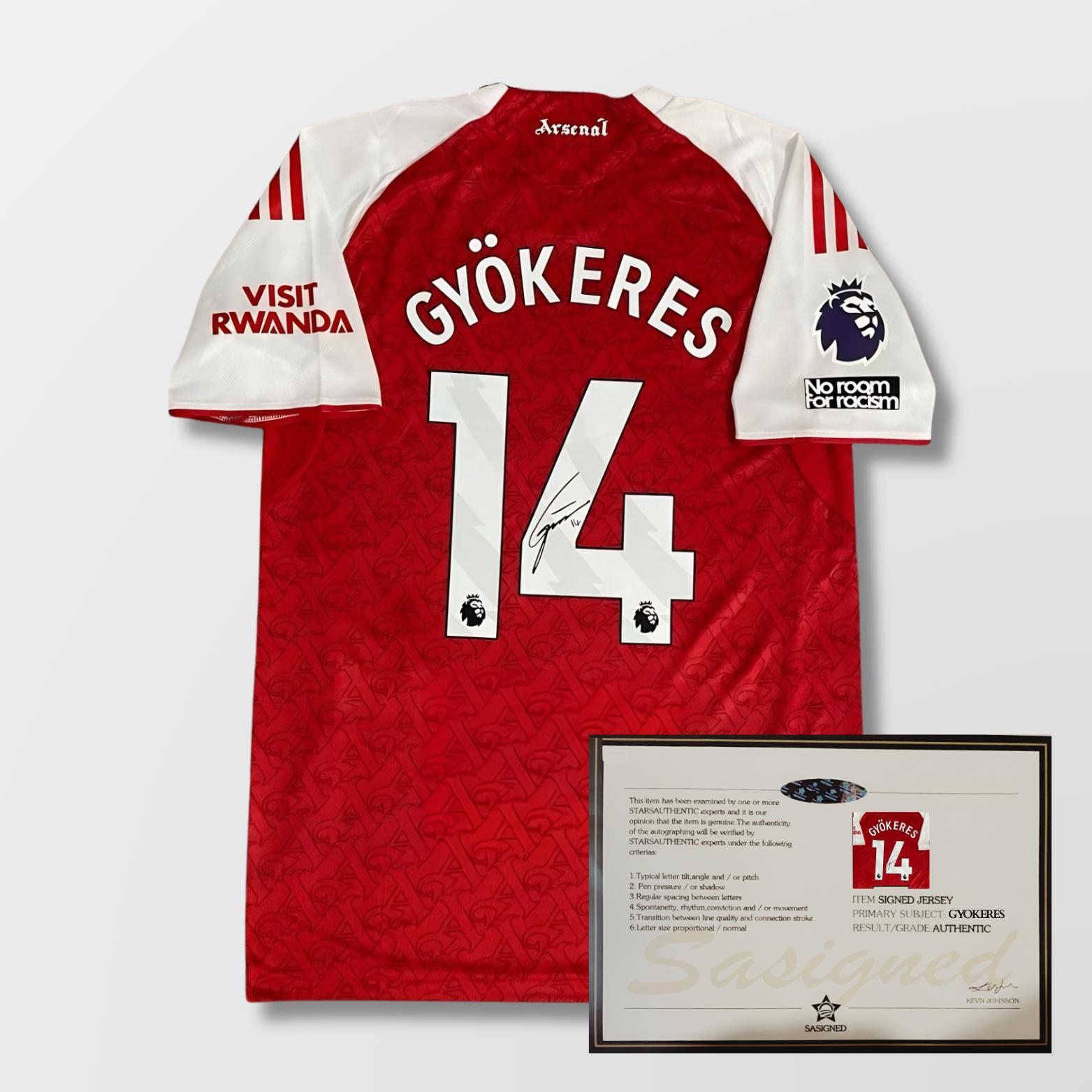 Viktor Gyökeres Arsenal 2025/26 Signed Shirt + Certificate (see