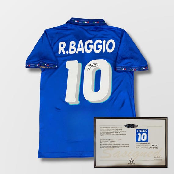 Roberto Baggio Italy 1994 World Cup Signed Shirt + Certificate