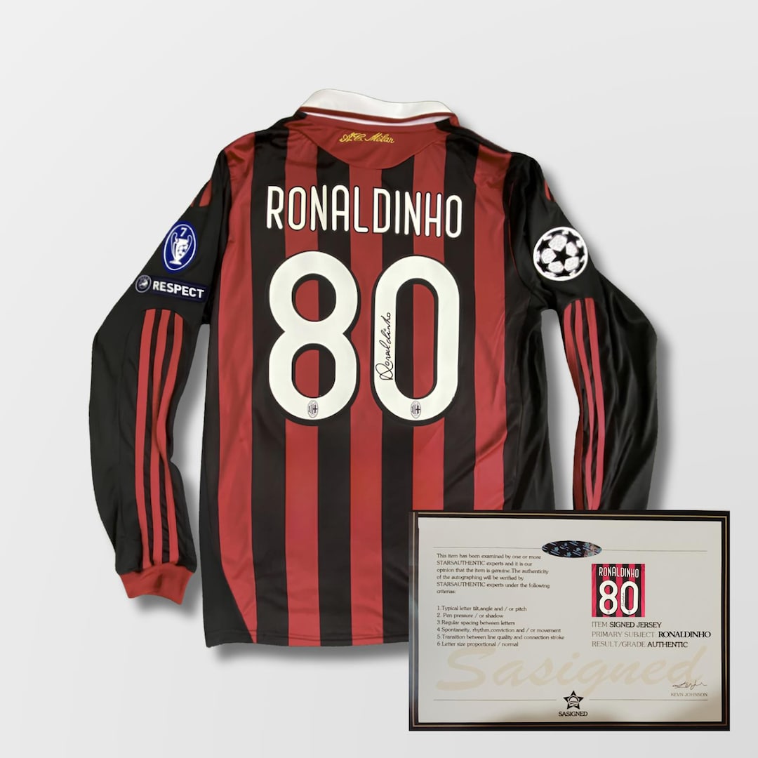 Ronaldinho AC Milan 2009/10 Signed Shirt + Certificate (see