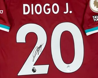 Camiseta Firmada De Diogo Jota Del Liverpool 2020/21 + Certificado
