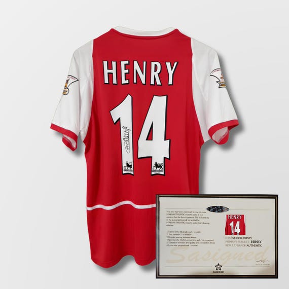 Thierry Henry Arsenal 2003/04 Signed Shirt + Certificate (see