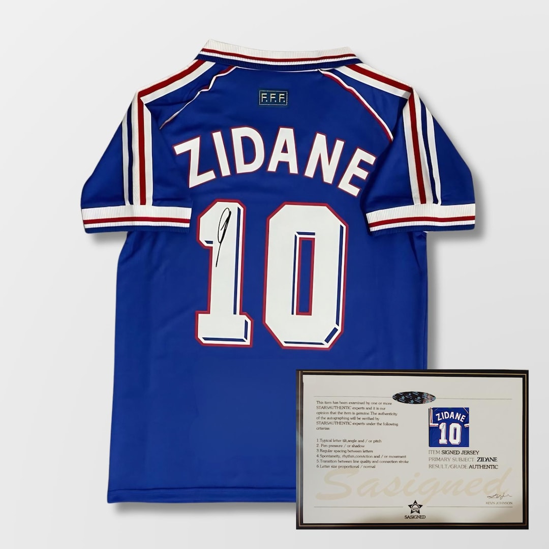 Zinedine Zidane France 1998 World Cup Signed Shirt + Certificate