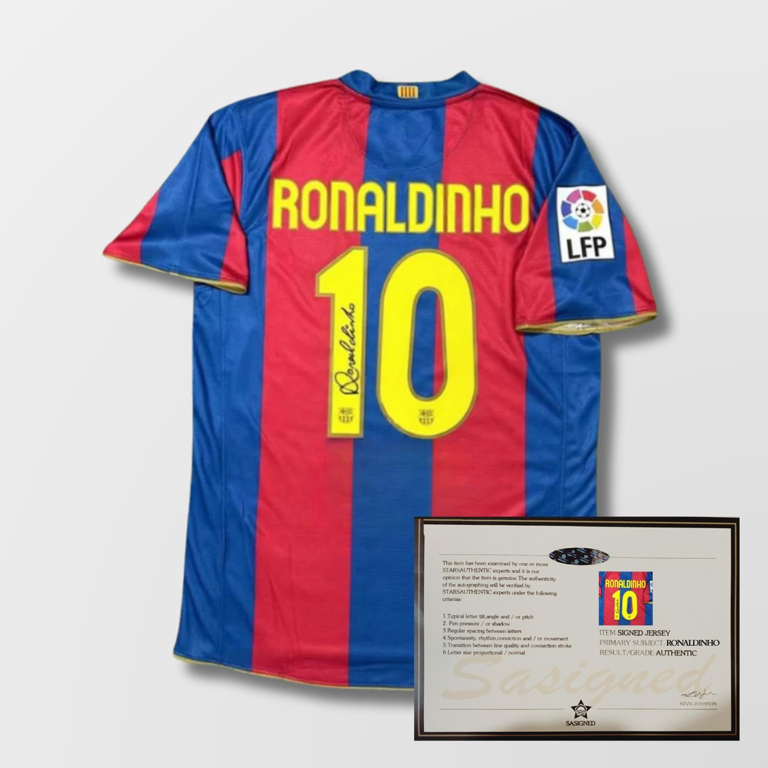 Ronaldinho FC Barcelona 2007/08 Signed Shirt + Certificate (see
