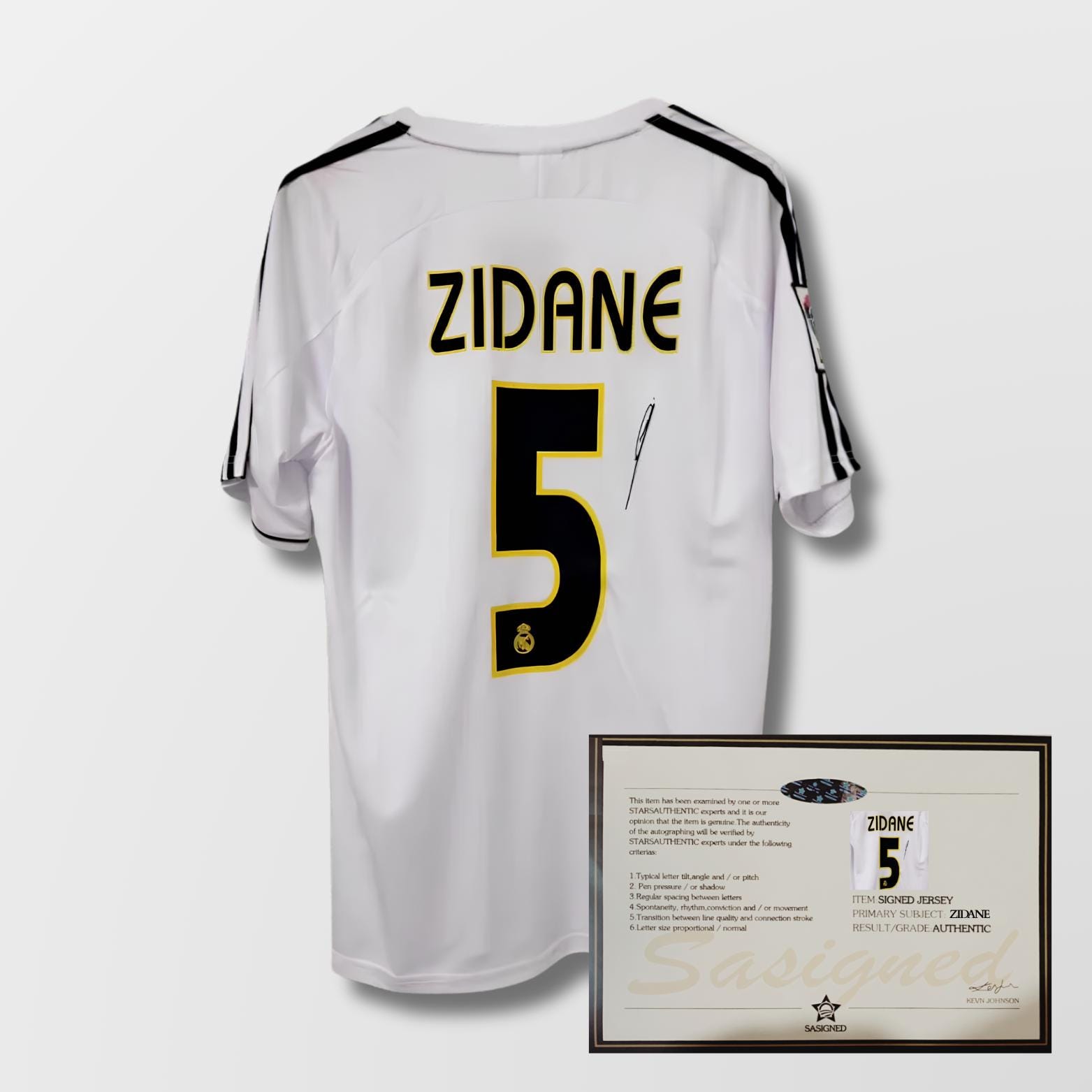 Zinedine Zidane Real Madrid 2003–04 Signed Shirt + Certificate