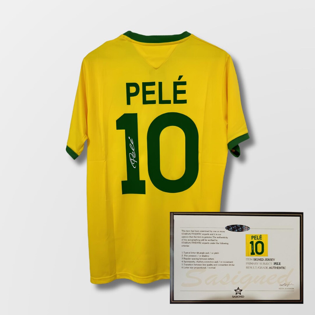 Pelé Brazil 1970 Signed Shirt + Certificate (see Description) - Etsy