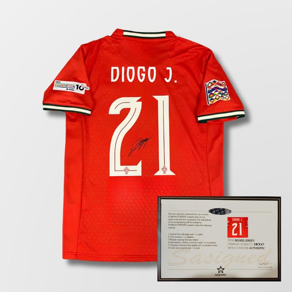 Diogo Jota Portugal 2025 Signed Shirt + Certificate (see
