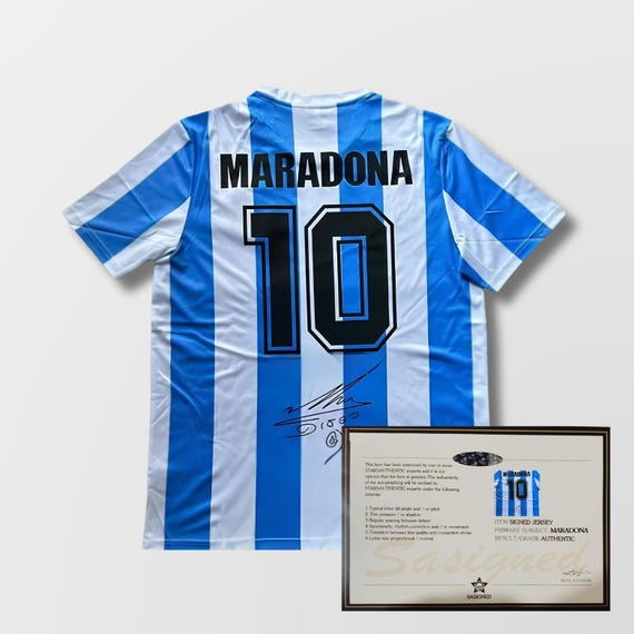 Maradona Argentina 1986 World Cup Signed Shirt + Certificate (see