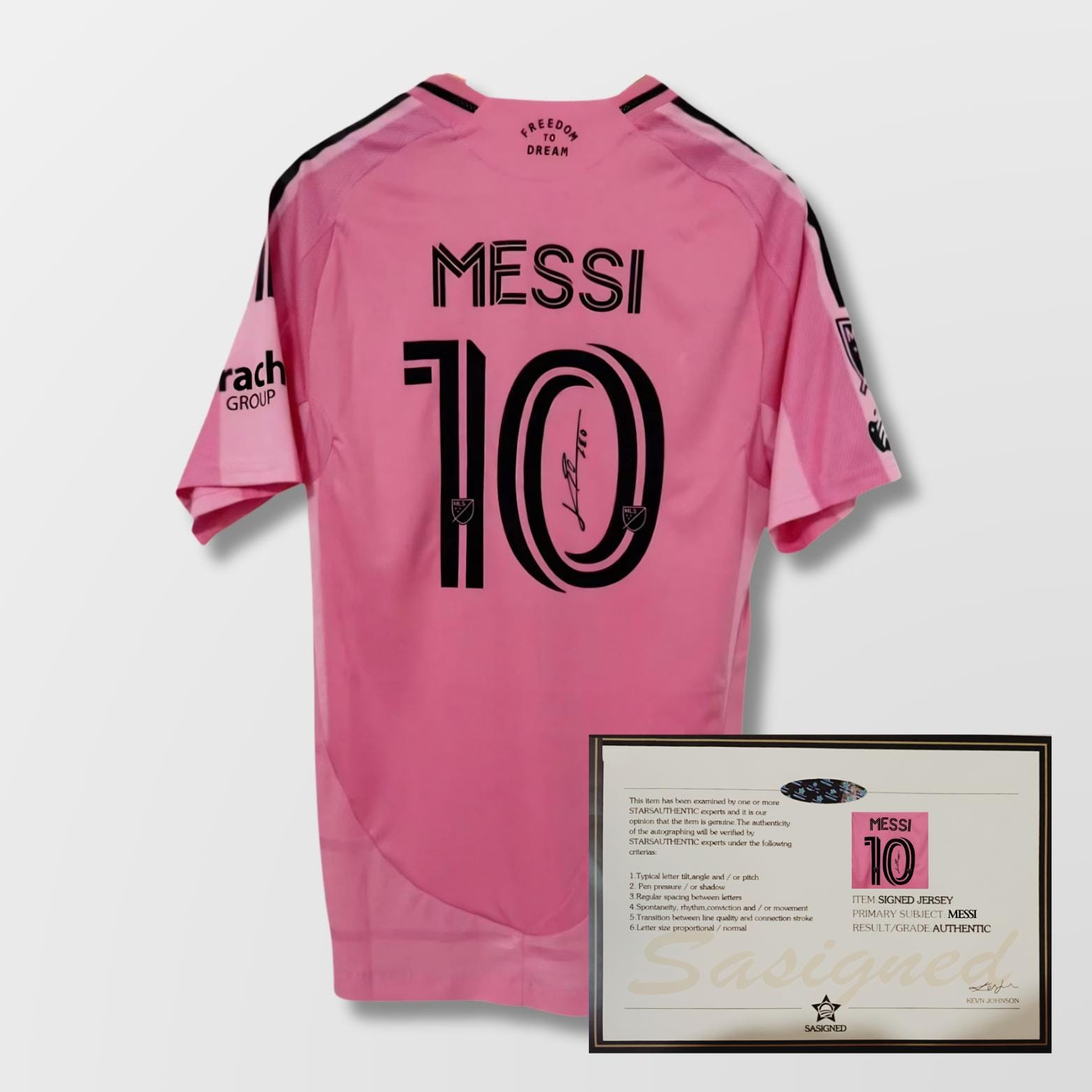 ピンク サッカーシャツ 10番 サイン入り Lionel Messi SIGNED Inter Miami 2025/26 Shirt Jersey + COA