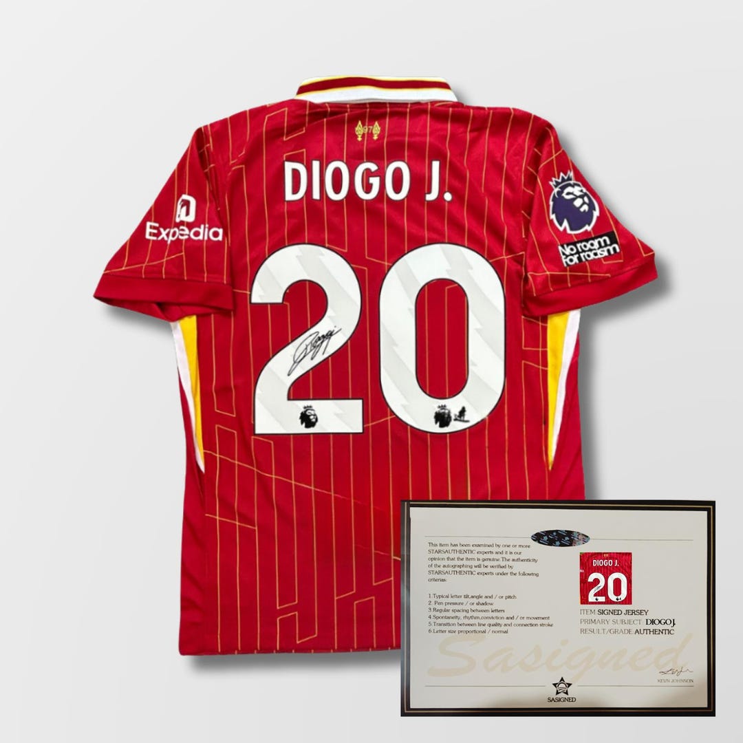 Diogo Jota Liverpool 24/25 Signed Shirt + Certificate (see