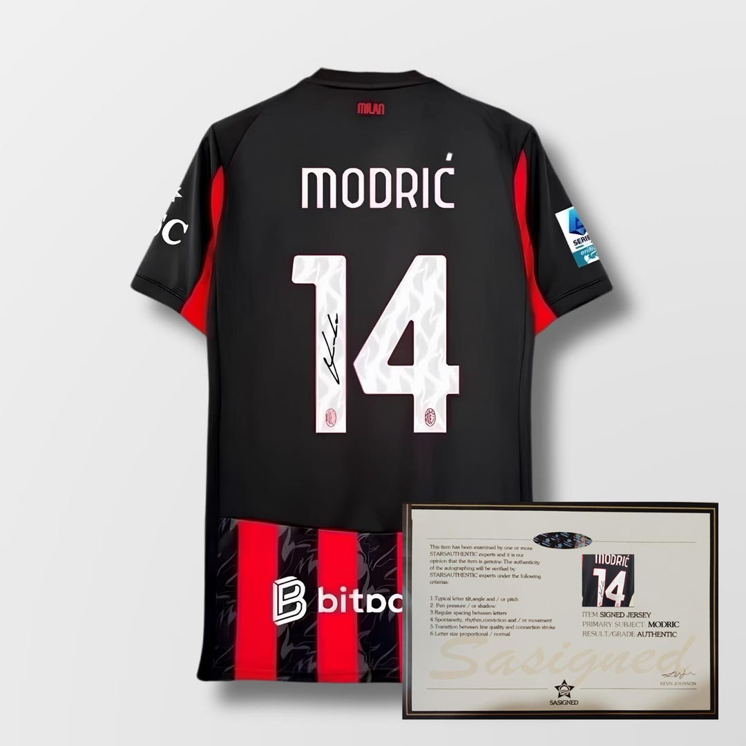 Luka Modric AC Milan 2025/26 Signed Shirt + Certificate (see