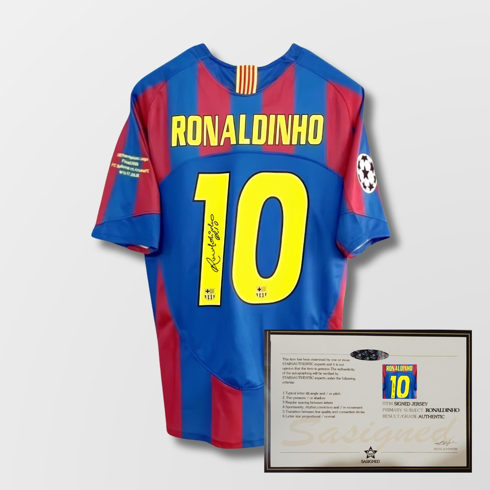 Ronaldinho FC Barcelona 2005/06 Signed Shirt + Certificate (see