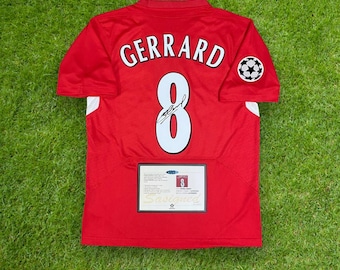 Steven Gerrard SIGNED Liverpool 04/05 UCL Final Home Jersey/shirt