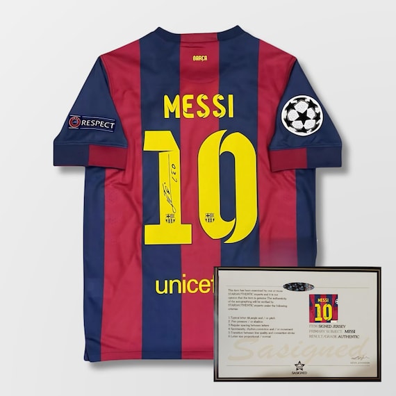 Lionel Messi 2014/15 Barcelona Signed Shirt + Certificate (see